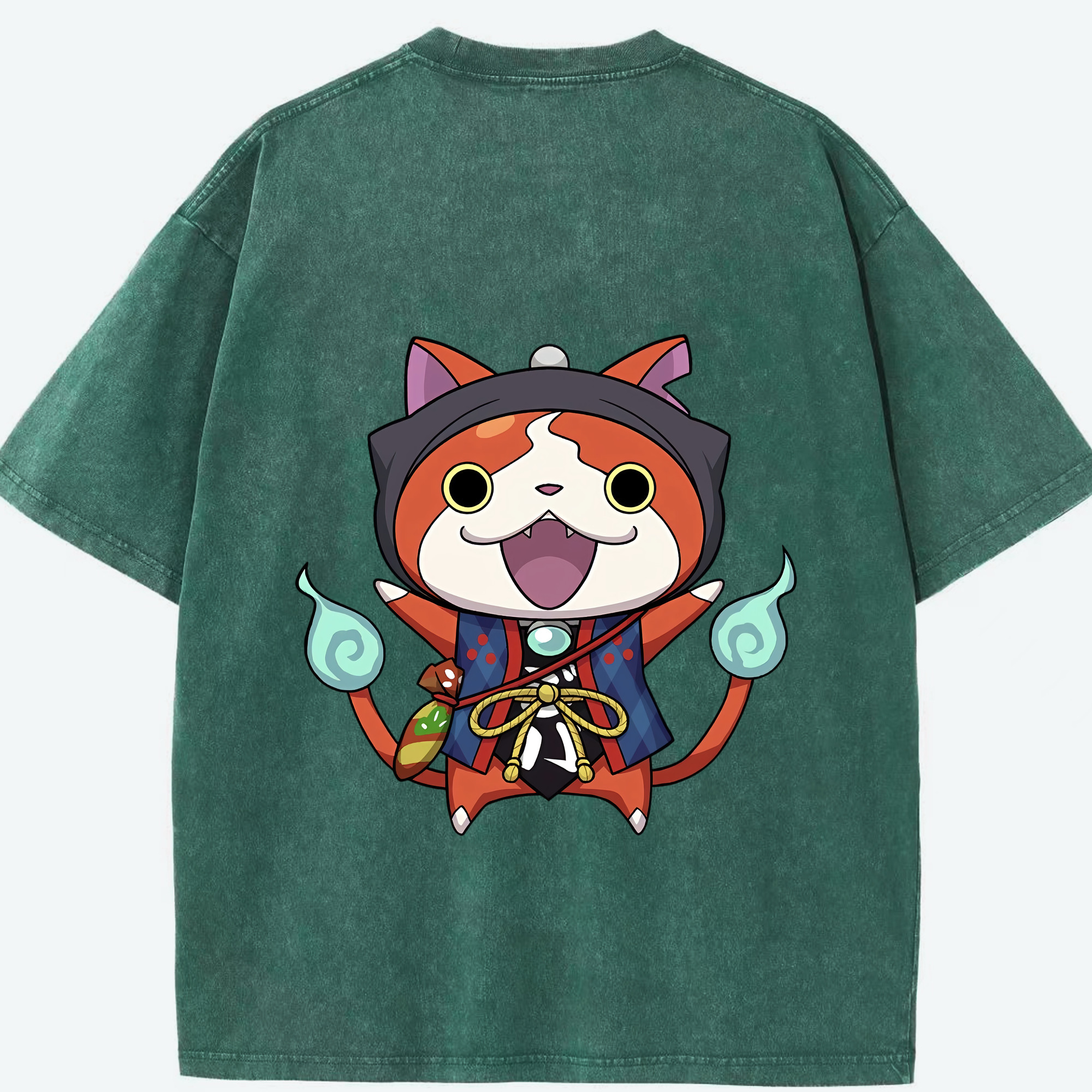 （画像用） 妖怪ウォッチ Yo-kai Watch 綿100% ヴィンテージ風 半袖Tシャツ（背面プリント）